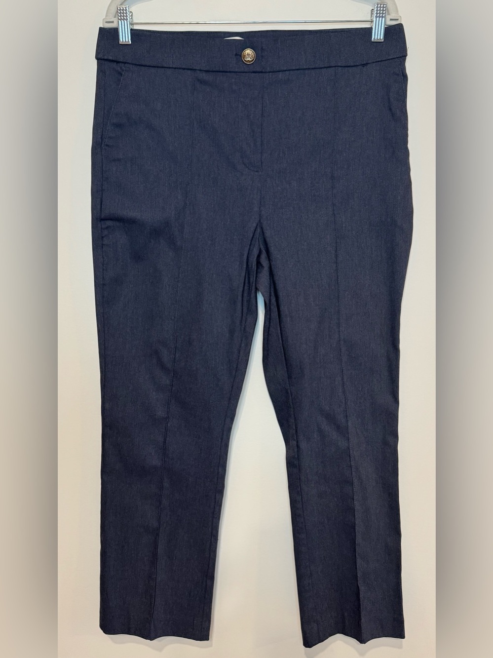 Haver & Blair London Women’s Navy Straight-Leg Ankle Trouser Pants Size L